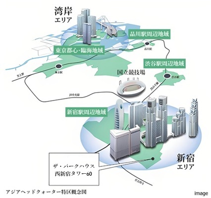 アジアヘッドウォター特区概念図｜ザ・パークハウス西新宿タワー60